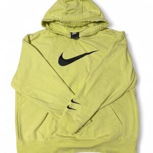 Nike Neon Yellow Hoodie with black swoosh size large